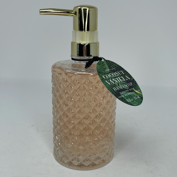 Aroma Home Bath Nwt Aroma Aria Coconut Vanilla Hand Soap 4 Oz Glass